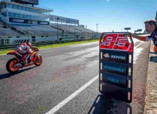 Marc Márquez prueba el nuevo biocombustible de Repsol fabricado en Móstoles Marc Márquez prueba el nuevo biocombustible de Repsol fabricado en Móstoles