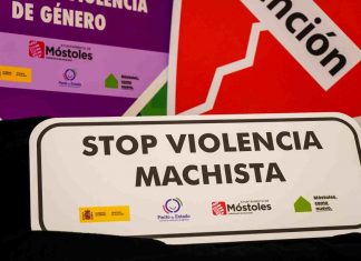 Señales en las calles de Móstoles contra la violencia de género Señales en las calles de Móstoles contra la violencia de género