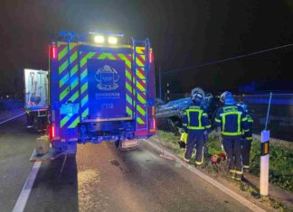 Tres heridos a la altura de Móstoles en la M-856 Tres heridos a la altura de Móstoles en la M-856