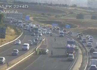 Un accidente de tráfico a la altura de Móstoles obliga a cortar íntegramente la A-5 en sentido Talavera Un accidente de tráfico a la altura de Móstoles obliga a cortar íntegramente la A-5 en sentido Talavera