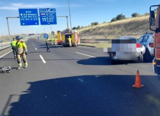 Dos heridos y cuatro vehÃculos afectados en un accidente en la M-50 muy cerca de Móstoles Dos heridos y cuatro vehÃculos afectados en un accidente en la M-50 muy cerca de Móstoles