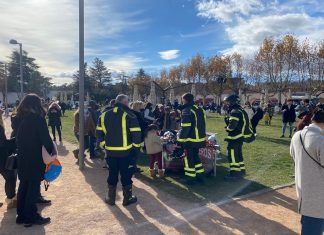 Los Bomberos de Móstoles donan 5.500 euros a los damnificados por el volcán