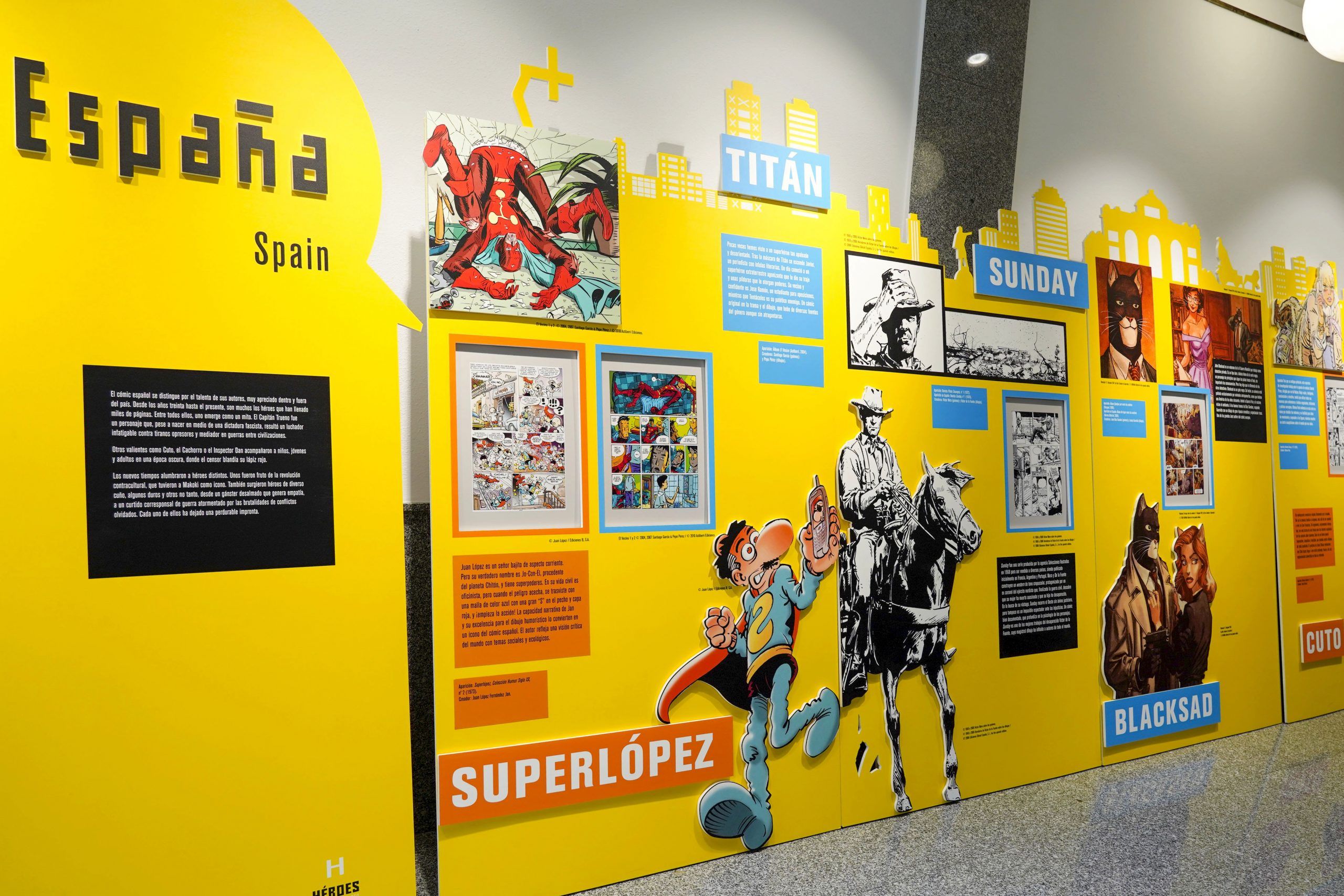 La exposición "Héroes del cómic europeo" que triunfa en Móstoles