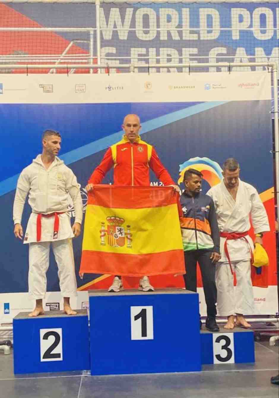 José Mateos, Policía Municipal de Móstoles, se trae un oro en karate de los Juegos Mundiales