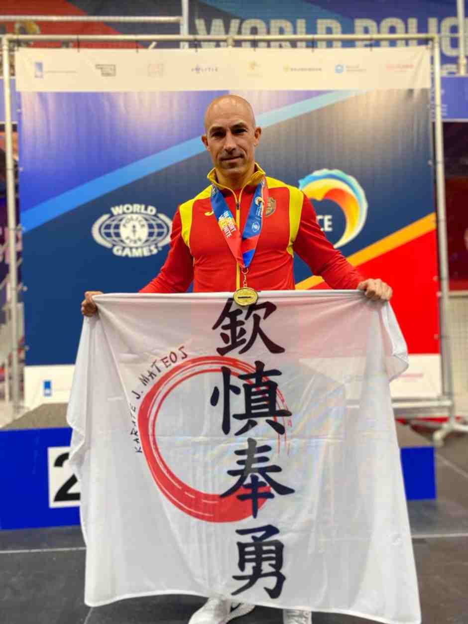 José Mateos, Policía Municipal de Móstoles, se trae un oro en karate de los Juegos Mundiales