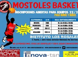 Inscripciones abiertas para formar parte del C.B. Móstoles Basket