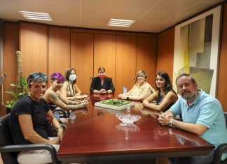 Nueva reunión de Noelia Posse con la Banda y Majorettes de Móstoles