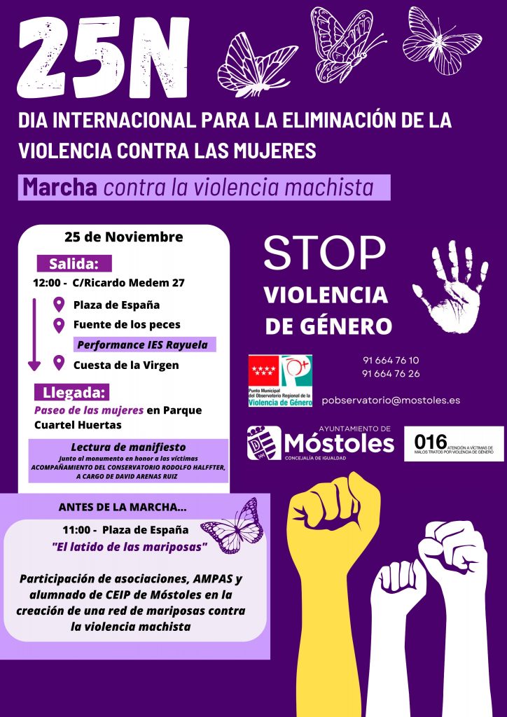 Se celebra una Marcha contra la Violencia de Género en Móstoles