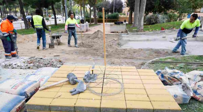 La remodelación de las pistas del Paseo de las Artes de Móstoles muy cerca de finalizar