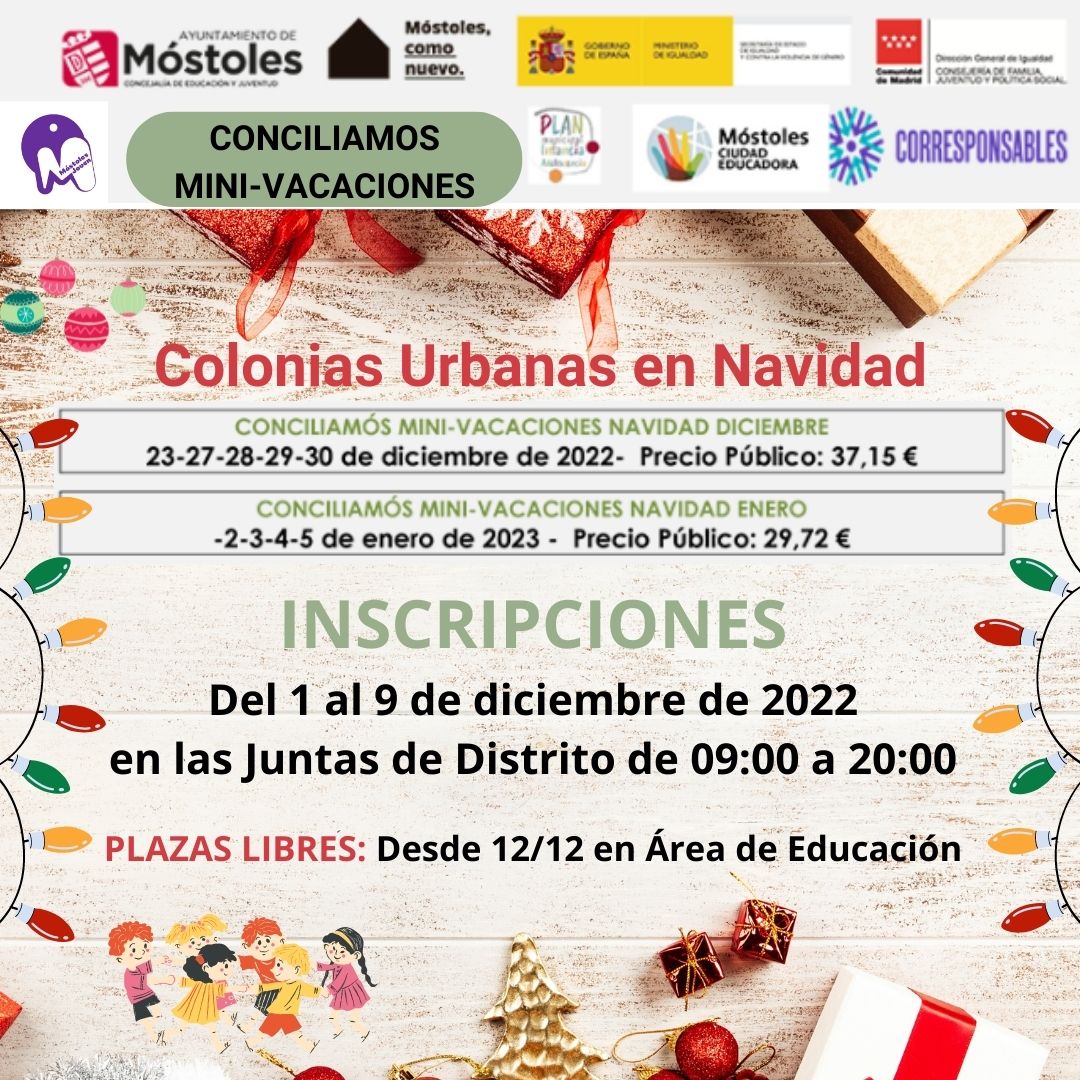 El programa "ConciliaMós Navidad 2022" vuelve a Móstoles