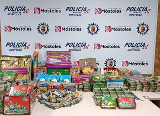 Retirada de la venta miles de artículos pirotécnicos ilícitos en Móstoles