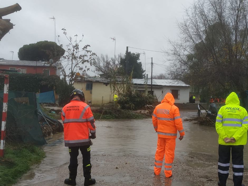 Las lluvias han seguido causando incidencias en Móstoles y en el sur de la Región