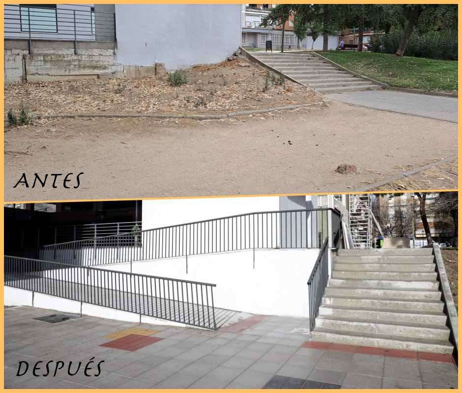 Móstoles optimiza la accesibilidad entre las calles Río Tajuña y el Paseo de Arroyomolinos