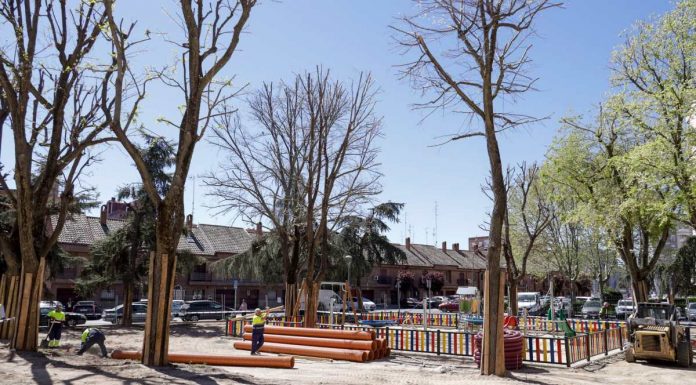 Continúan las obras del parque Euskadi en Móstoles