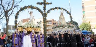 La Semana Santa de Móstoles finaliza con la procesión del Encuentro