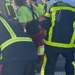 Una mujer de 41 años liberada de los restos de su vehículo en Móstoles