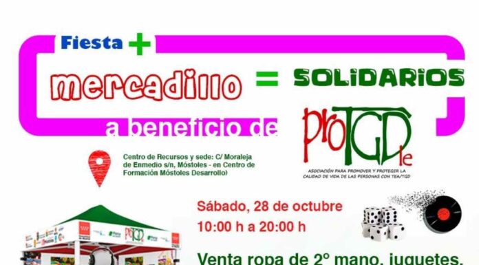 Móstoles impulsa el 28 de octubre un mercadillo solidario a favor de las personas con TEA