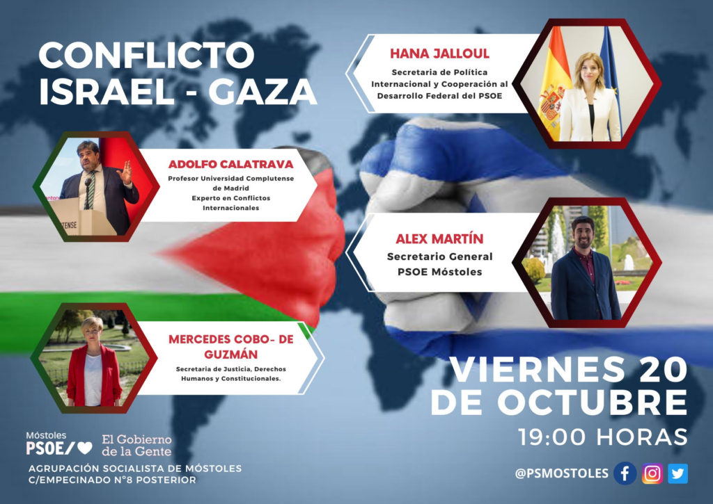 El PSOE de Móstoles organiza una charla-debate sobre el conflicto Israel-Palestina