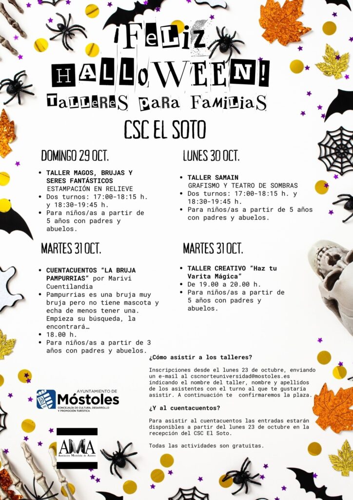 Actividades de Halloween en el Centro Sociocultural El Soto de Móstoles