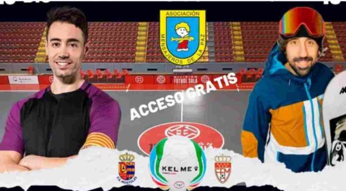 Partido solidario de fútbol sala entre famosos en Móstoles