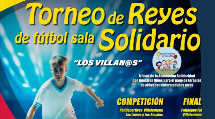 El año 2024 comenzará en Móstoles con “Los Villanos” organizando un Torneo de Fútbol Sala Solidario