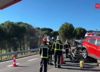 Los vecinos de Móstoles, afectados por un accidente que colapsa la A-5