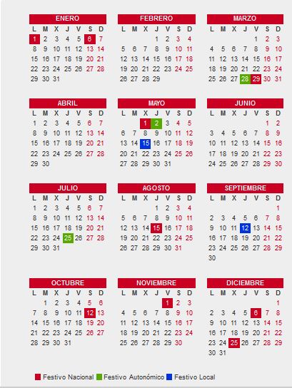 Calendario laboral 2024, todos los festivos de Móstoles