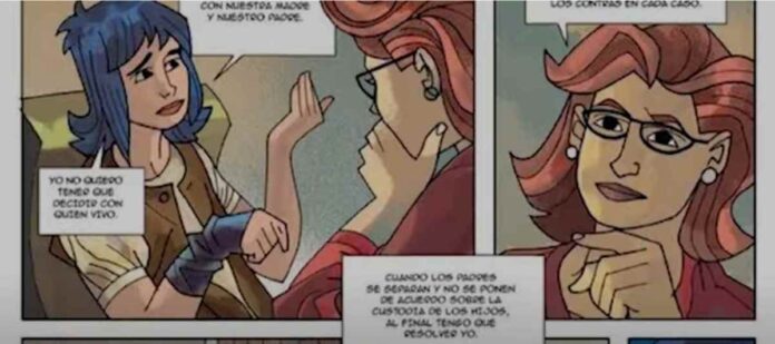 Cartas y comics desde Móstoles para que los más peques sepan que van a hacer en un juicio