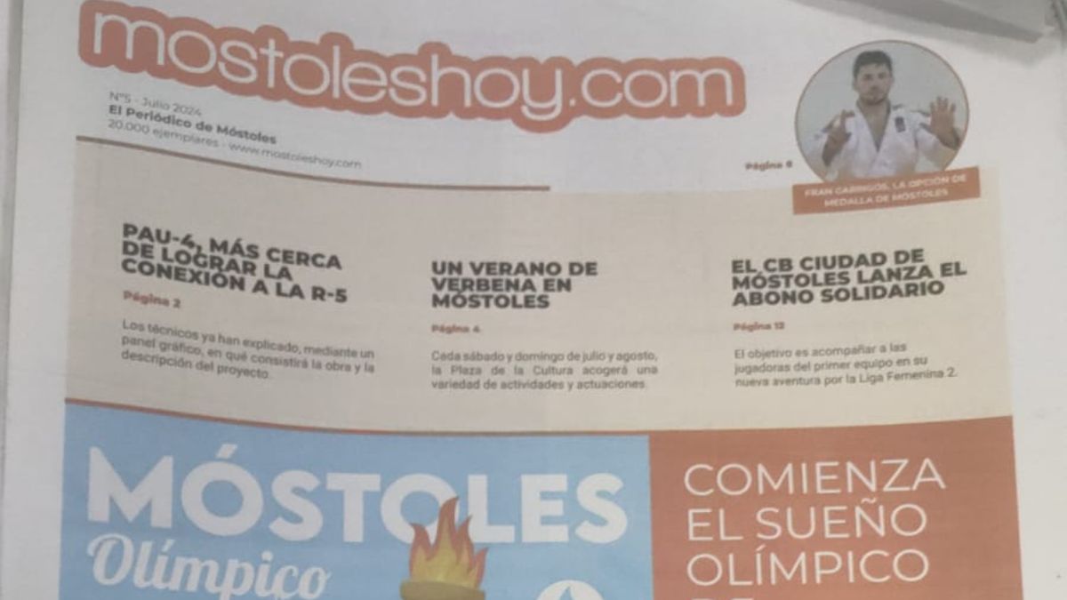 Los vecinos de Móstoles ya pueden leer la edición de julio del periódico de mostoleshoy.com