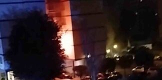 Incendio en una vivienda de la calle Desarrollo de Móstoles