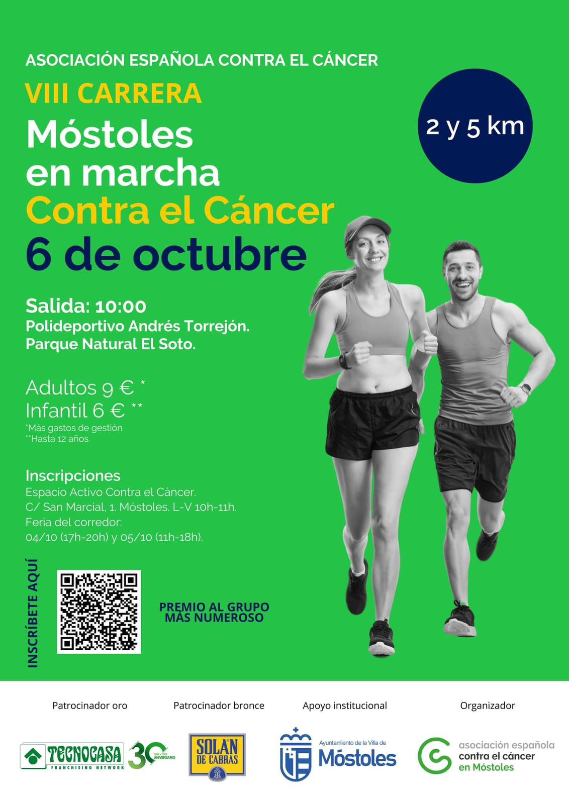 La VIII Carrera ‘Móstoles en Marcha contra el Cáncer’ llega al municipio