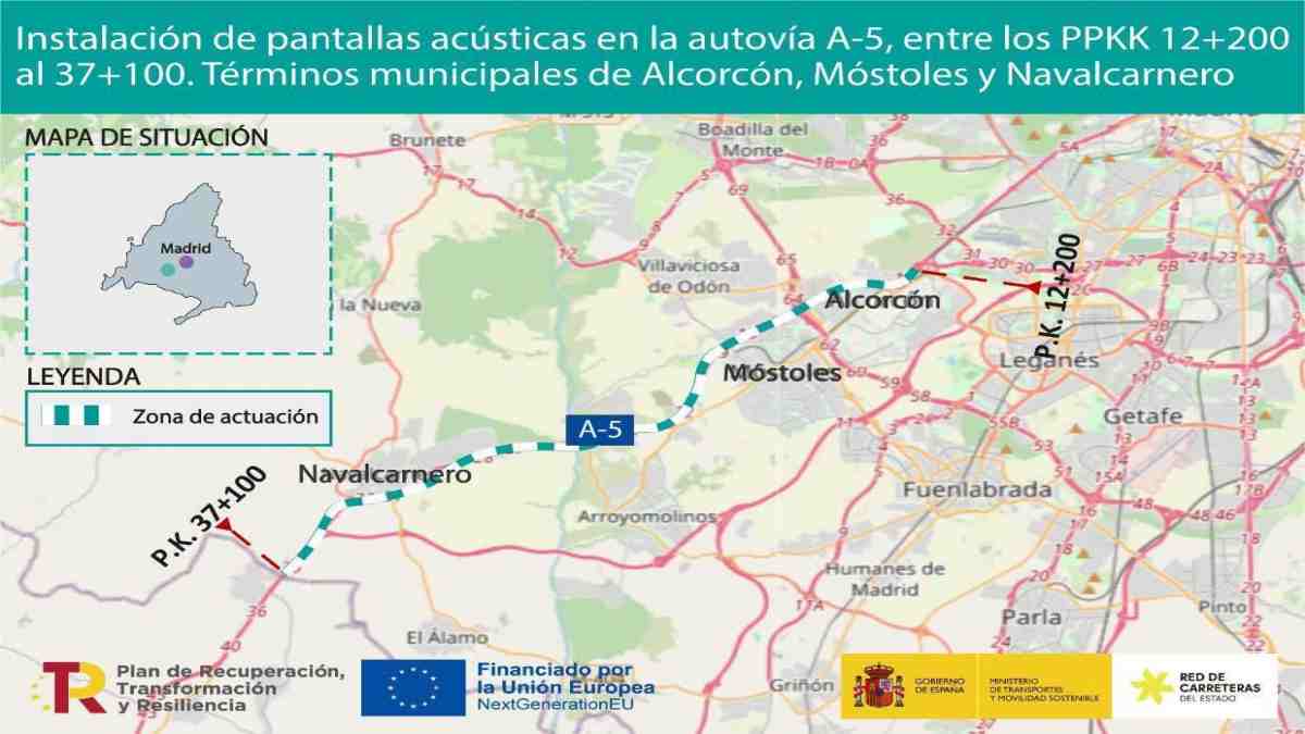 Buscando bajar el ruido de la A5 a su paso por Móstoles