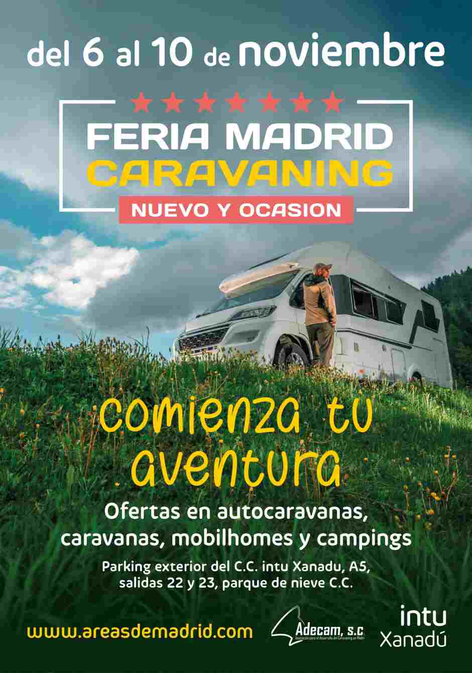 Desde el 6 de noviembre los vecinos de Móstoles podrán disfrutar de la Feria Madrid Caravaning 2024