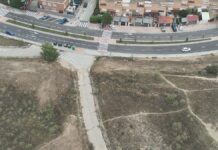 Los Bomberos realizan un cortafuegos preventivo en el Parque Coimbra de Móstoles