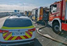 Accidente múltiple en la M-50 causa kilómetros de retenciones afectando a Móstoles