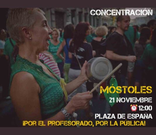 El próximo 21 de noviembre huelga en educación en Móstoles y toda la Comunidad de Madrid