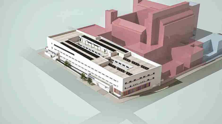 Experimentará una ampliación de 18.600 metros cuadrados en sus instalaciones, distribuidos en un nuevo edificio de 7 plantas. En junio comienzan las obras del Hospital Universitario de Móstoles con una inversión de 44 millones de euros.