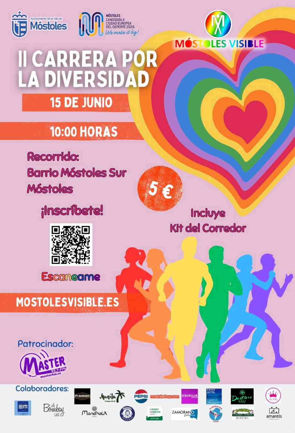 El próximo 15 de junio Móstoles celebra la II Carrera de la Diversidad