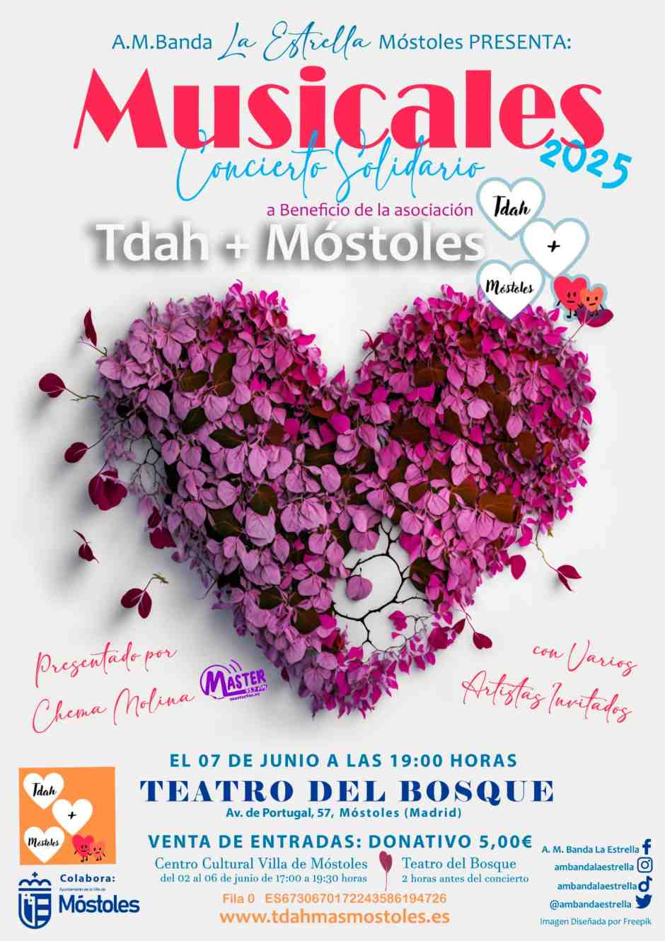 Por la Agrupación Musical Banda La Estrella de Móstoles. Concierto solidario a favor del TDAH en Móstoles el próximo 7 de junio.