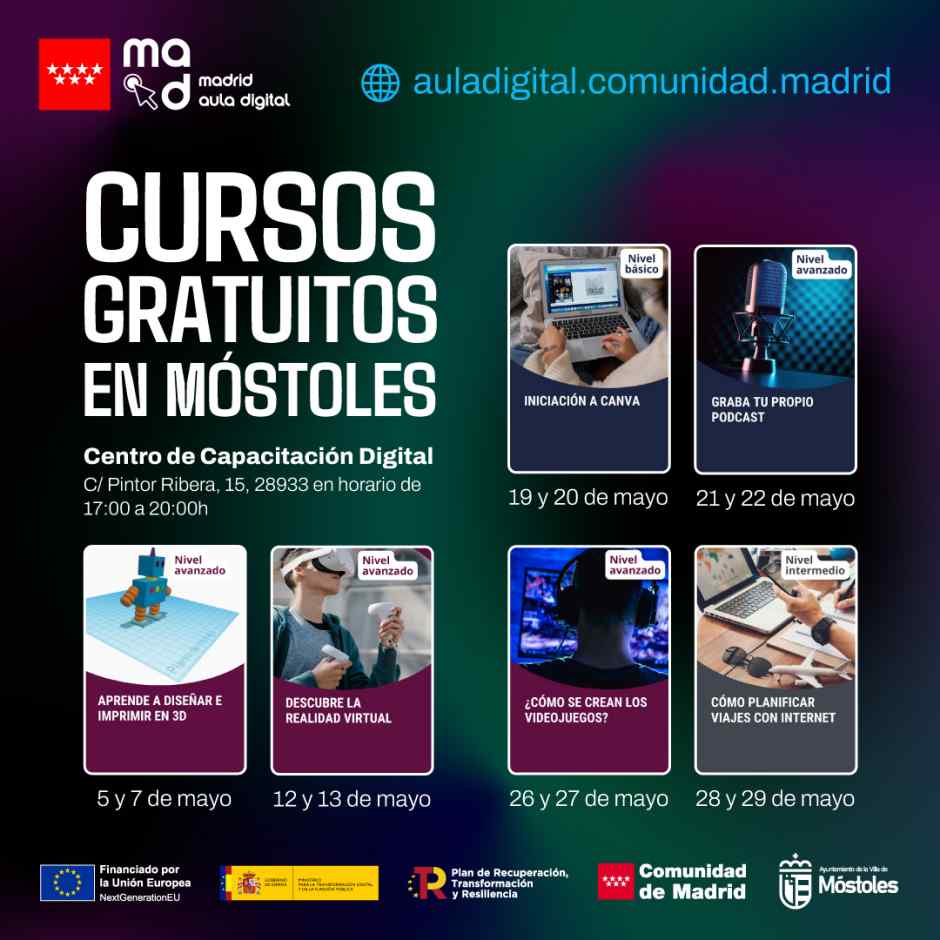 Nuevos cursos gratuitos sobre competencias digitales en Móstoles