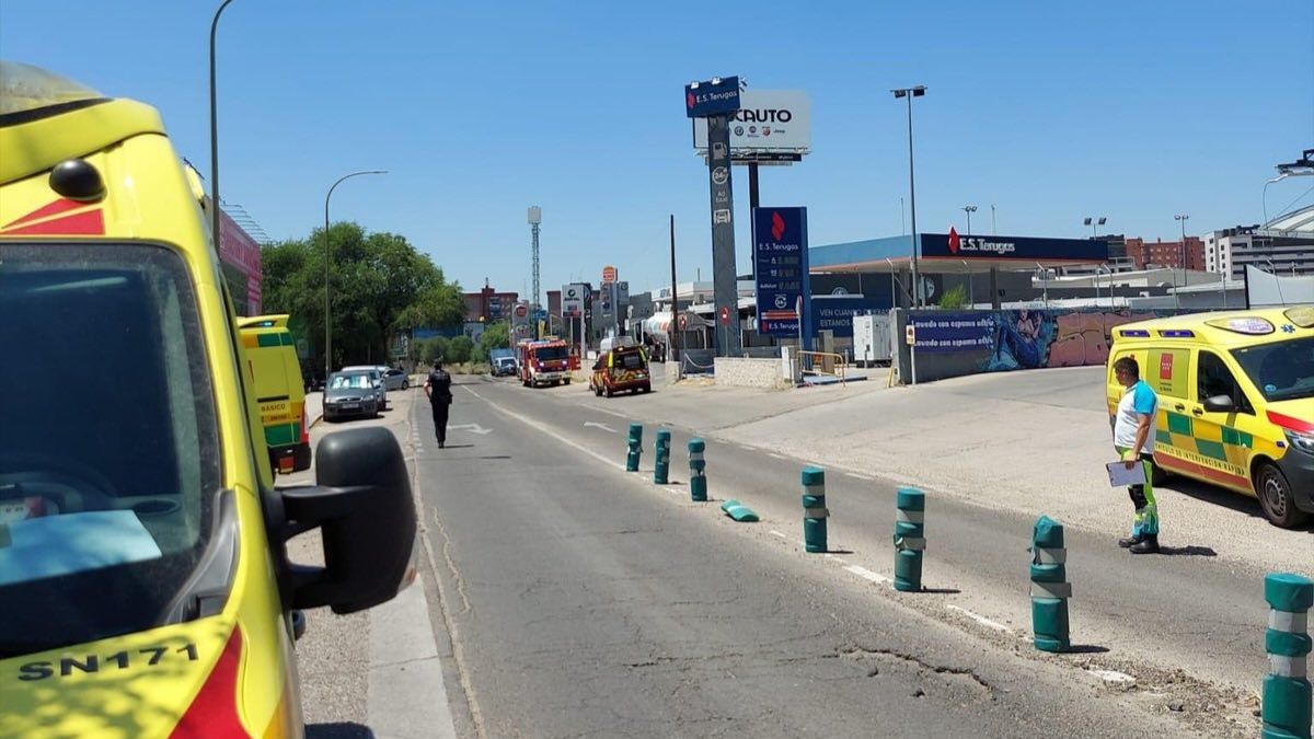Una explosión de una gasolinera en Móstoles deja a un herido por quemaduras