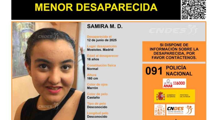Buscan a una adolescente de 16 años desaparecida en Móstoles