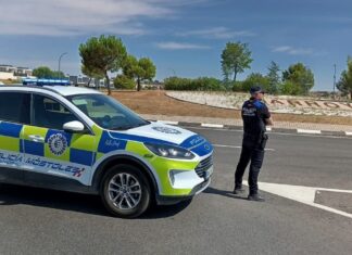 Un incendio cerca de Móstoles obliga a actuar a la Policía Municipal