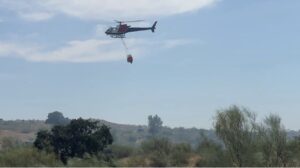 Un incendio cerca de Móstoles obliga a actuar a la Policía Municipal