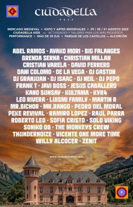 El Ciudadella Fest regresa cerca de Móstoles con un cartel que promete tres días de música y diversión