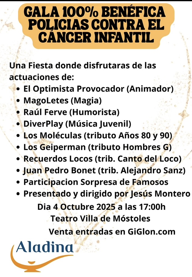Gala benéfica de la Policía Municipal de Móstoles contra el cáncer infantil