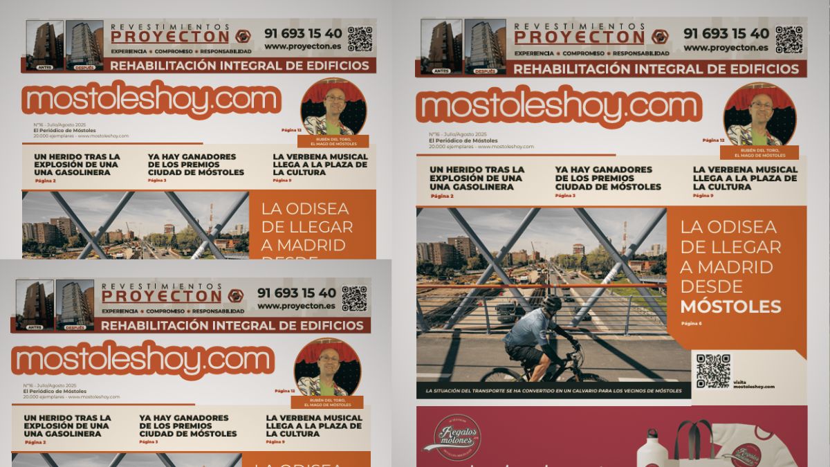 Los vecinos de Móstoles ya pueden leer la edición de julio del periódico de mostoleshoy.com