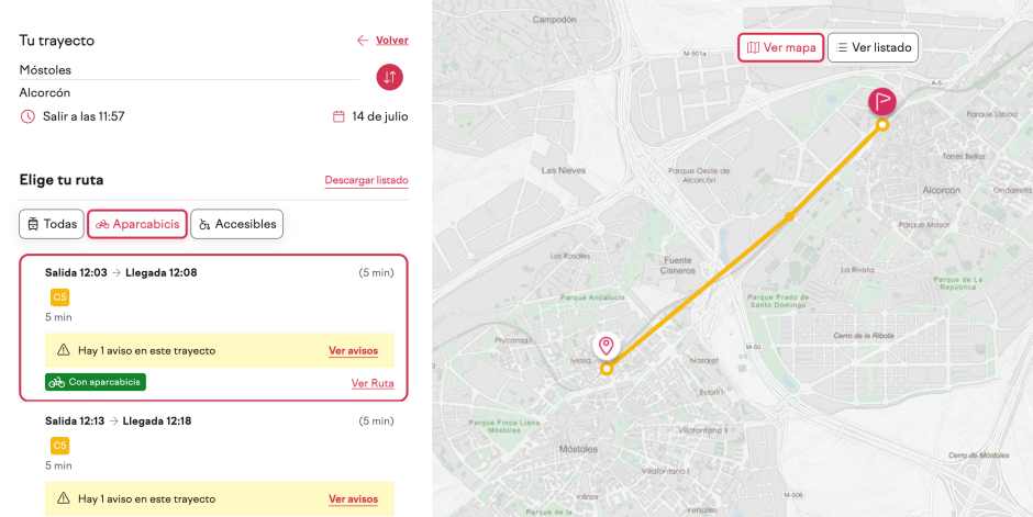 Nuevo sistema de consulta de horarios de Cercanías que pueden consultar los mostoleños