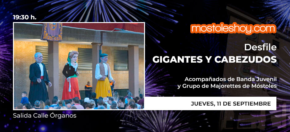 Desfile de Gigantes y Cabezudos en Móstoles