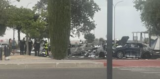 Un incendio en el parking de Xanadú pone a Móstoles en aviso
